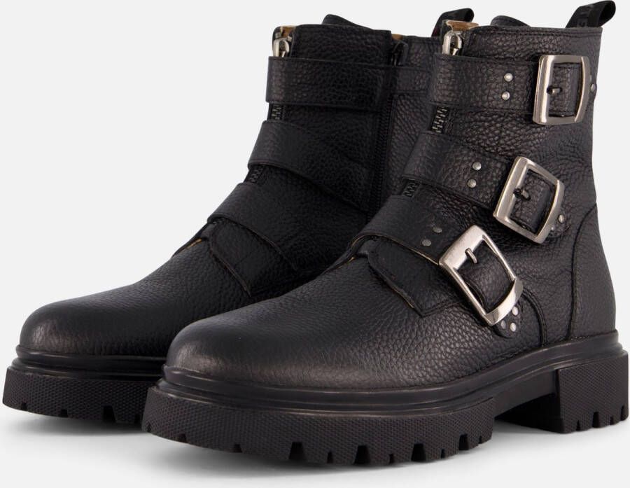 Muyters Biker boots zwart Leer Kinderschoenen
