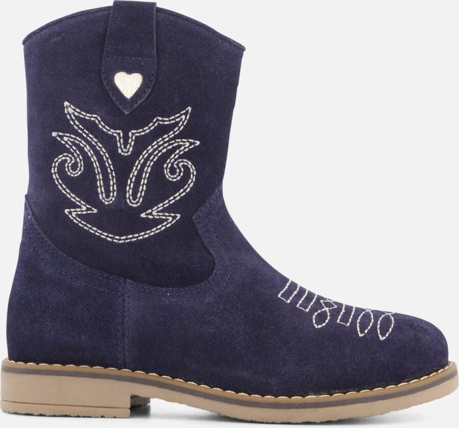 Muyters Cowboylaarzen blauw Suede