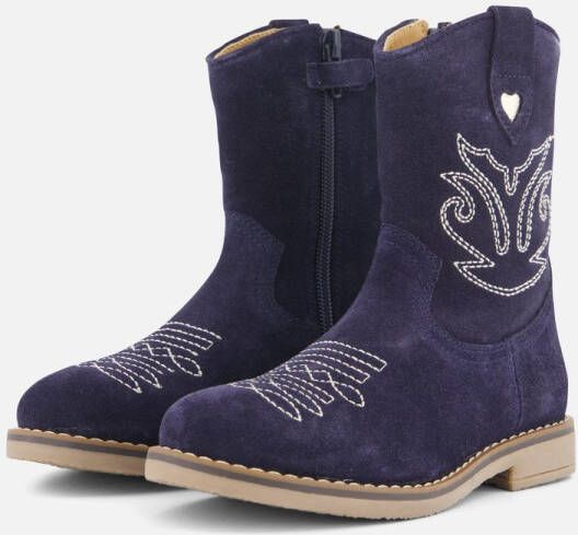 Muyters Cowboylaarzen blauw Suede
