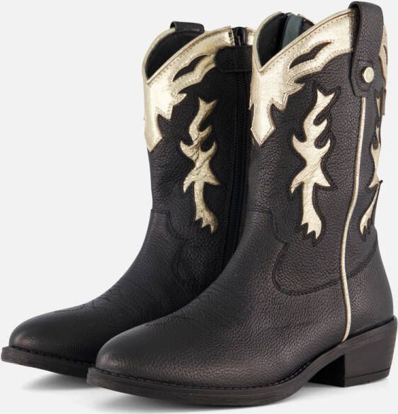 Muyters Cowboylaarzen zwart Leer Kinderschoenen