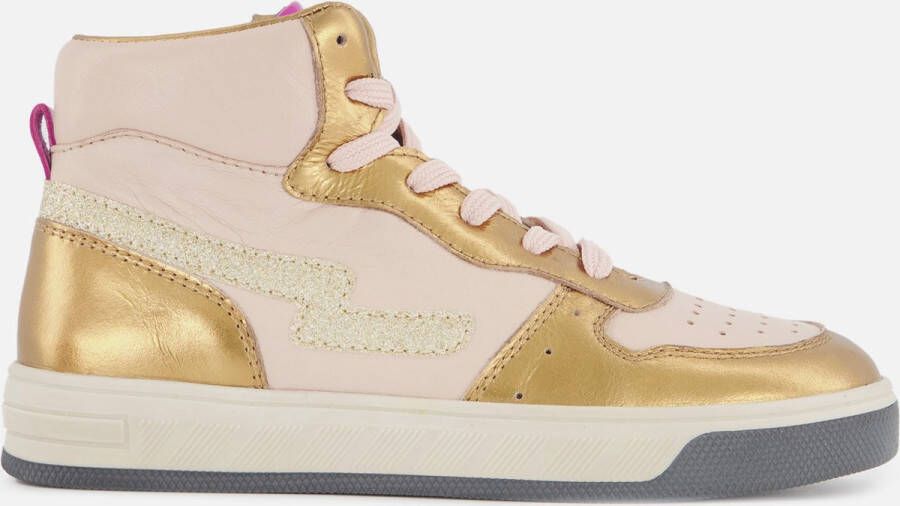 Muyters Metallic Sneakers roze Leer