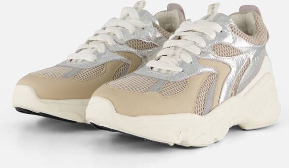 Muyters Metallic Sneakers zilver Leer