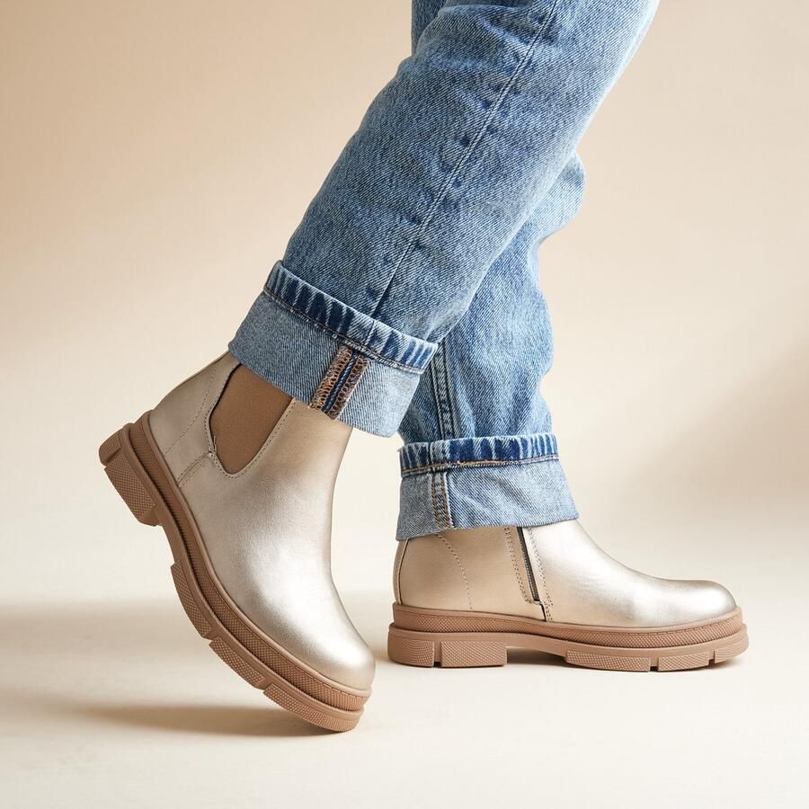 Muyters Chelsea boots goud Synthetisch Kinderschoenen