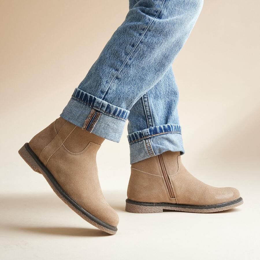 Muyters Laarzen taupe Suede Kinderschoenen