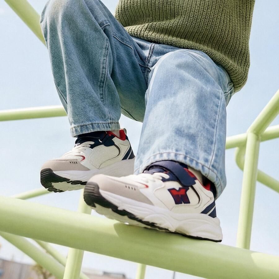 Muyters Sneakers blauw combi Textiel Kinderschoenen
