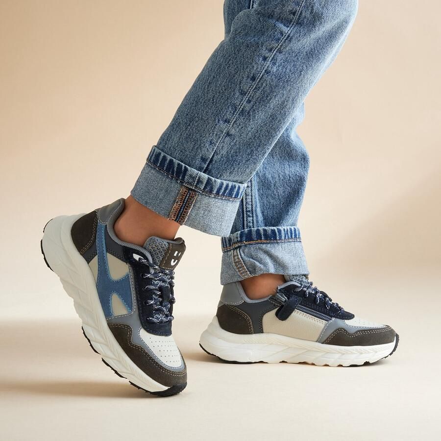 Muyters Sneakers blauw Leer Kinderschoenen