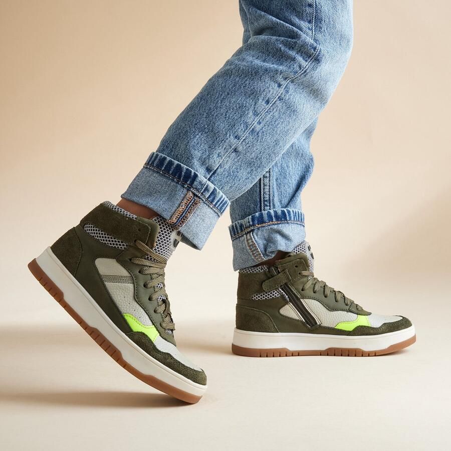 Muyters Sneakers groen Leer Kinderschoenen