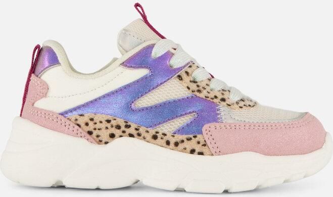 Muyters Sneakers leopard blauw Leer Kinderschoenen