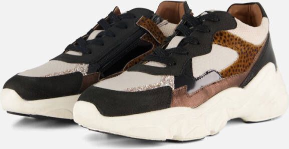 Muyters Sneakers zwart Leer Kinderschoenen