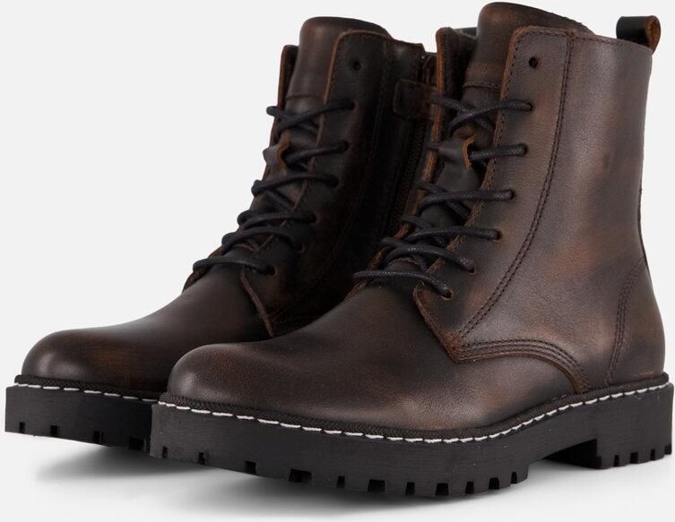 Muyters Veterboots bruin Leer Kinderschoenen