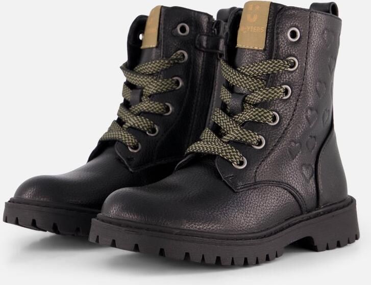Muyters veterboots zwart Kinderschoenen