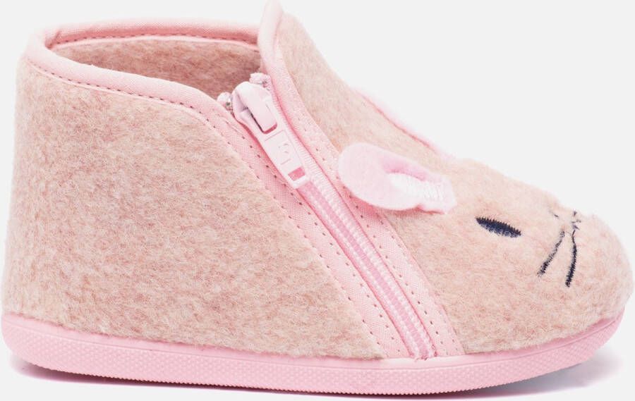 Muyters Pantoffels Roze Textiel 750508