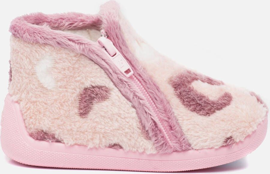 Muyters Pantoffels Roze textiel 750509