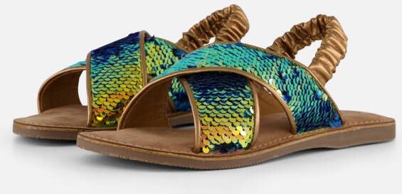 Muyters Pailetten Sandalen goud Synthetisch