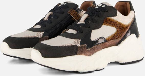 Muyters Sneakers zwart Leer Kinderschoenen