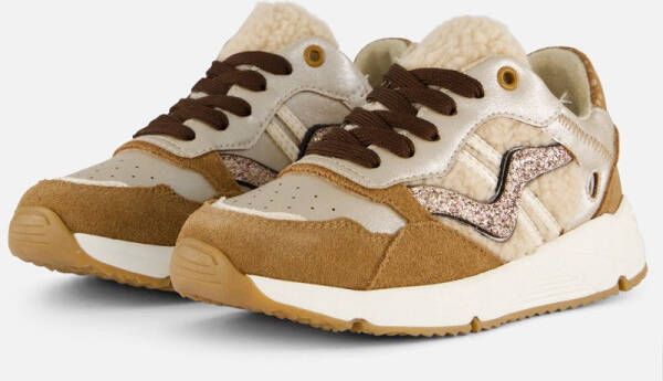 Muyters Teddy Sneakers beige Imitatieleer
