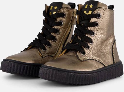 Muyters Veterboots brons Leer Kinderschoenen
