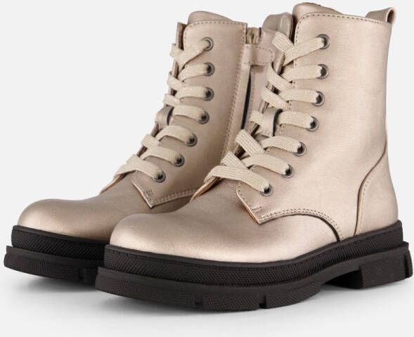 Muyters Veterboots goud Synthetisch Kinderschoenen