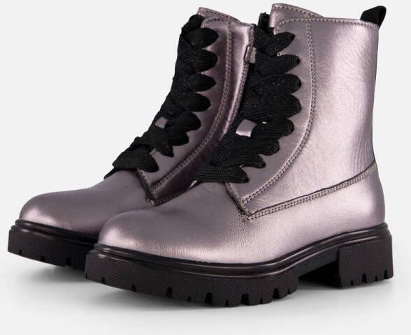 Muyters Veterboots zilver Leer