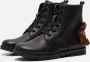 Muyters Veterboots zwart Leer Kinderschoenen - Thumbnail 1