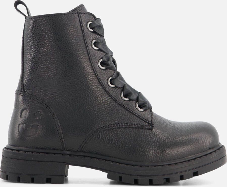 Muyters Veterboots zwart Leer