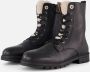 Muyters Veterboots zwart Leer Kinderschoenen - Thumbnail 1