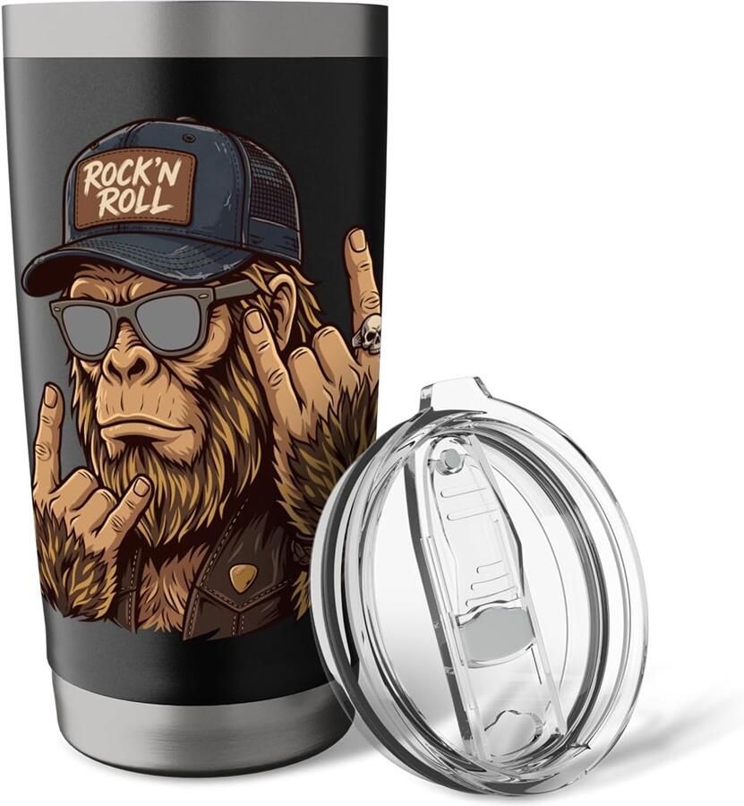 Muziekbeker met Bigfoot-ontwerp dubbelwandig roestvrij staal