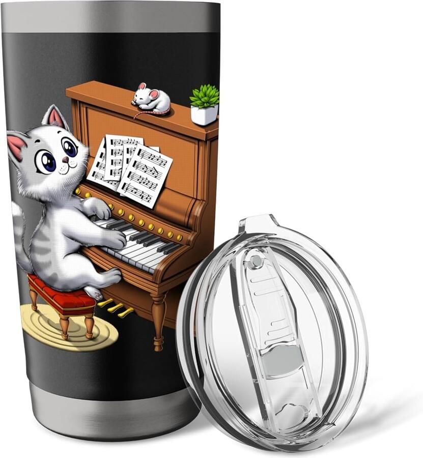 Muziekdoos Pianist Klassieke Muziek Thermosbeker