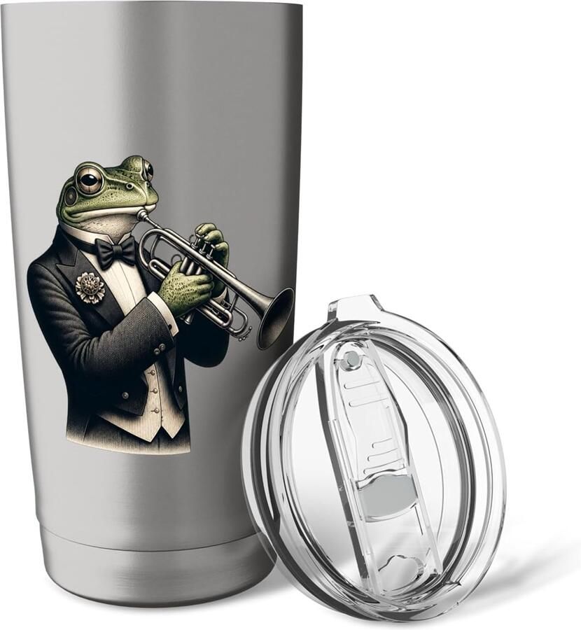Muziekkikker met Trompet Thermosbeker