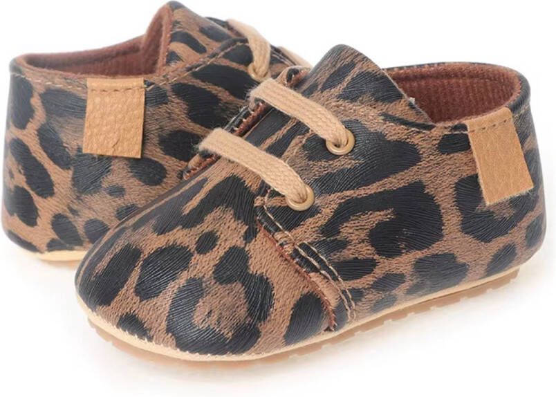 Mylinsé Babyschoentjes baby schoenen schoentjes Luipaard Print Bruin