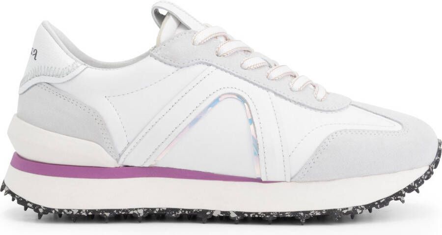Mysa Bletilla Leren Damessneakers Veterschoenen vrouwen Wit Leer