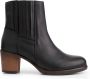 Mysa Pentas Dames Leren Enkellaarzen Nette Chelsea boots op hak Zwart Leer - Thumbnail 1