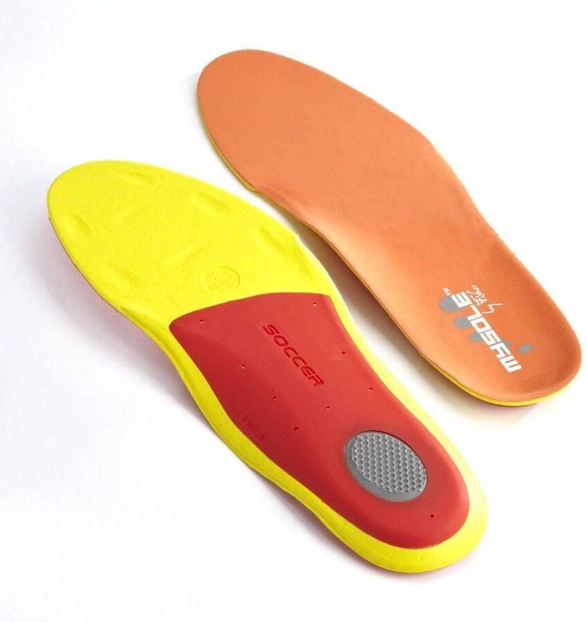 MYSOLE voetbal inlegzolen oranje geel