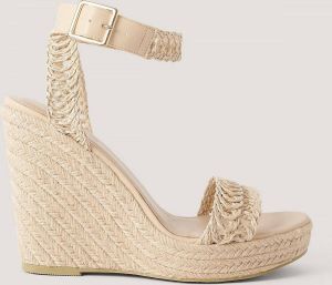 NA-KD NA KD Jute Sole Braided Vrouwen Sandalen 39 Natural