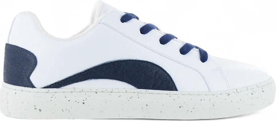 NAE Vegan Shoes Berlin Sneakers Schoenen Wit-Blauw