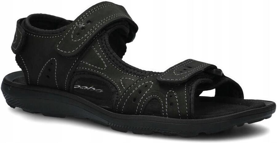 Nagaba Heren Sandalen Leer Zwart 43 Comfortabel & Nederlands