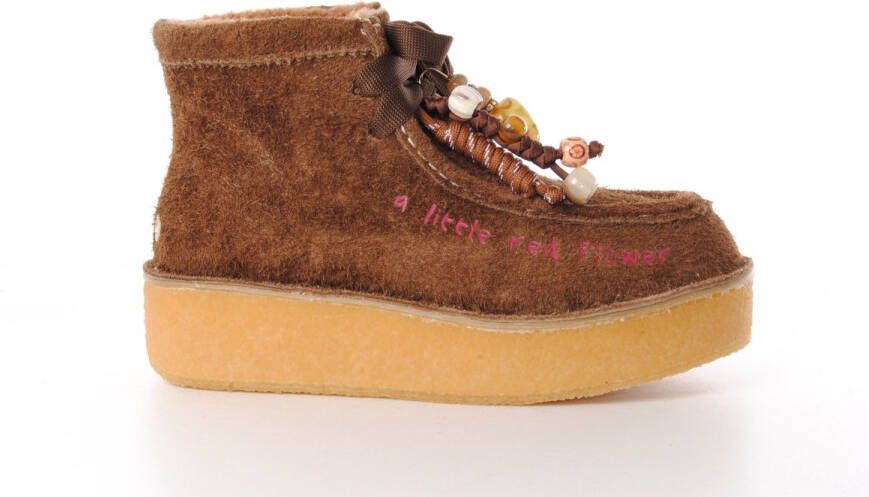 NAN-KU dames boot Likeme suède bruin