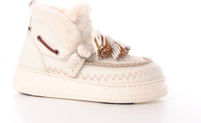 NAN-KU dames enkelboot Hastalavista leder off white