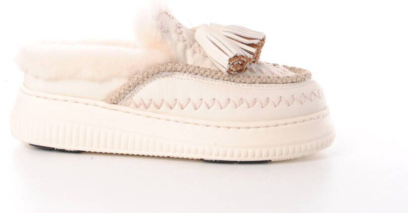 NAN-KU dames slipper Golem leder off white