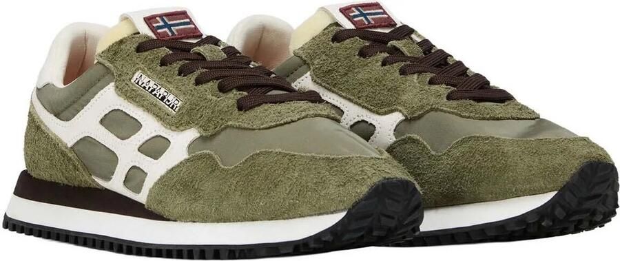 Napapijri Heren Element Suede Sneakers Suède Olive Night