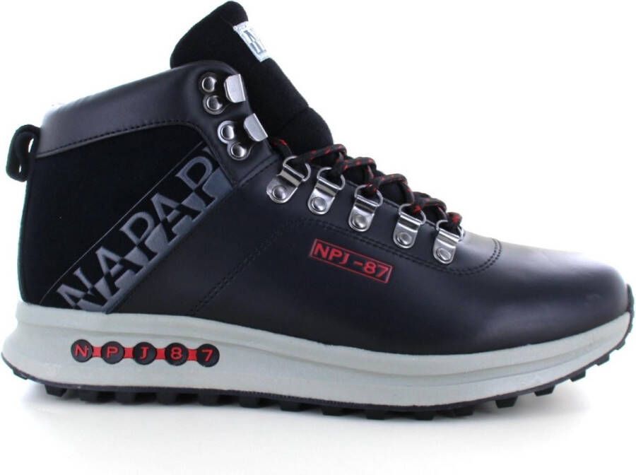 Napapijri Slate Leather Boot Casual Sneaker 45 Zwart - Foto 1