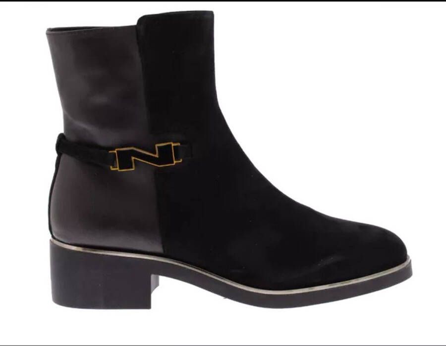 Nathan-Baume Dames Enkellaars Zwart