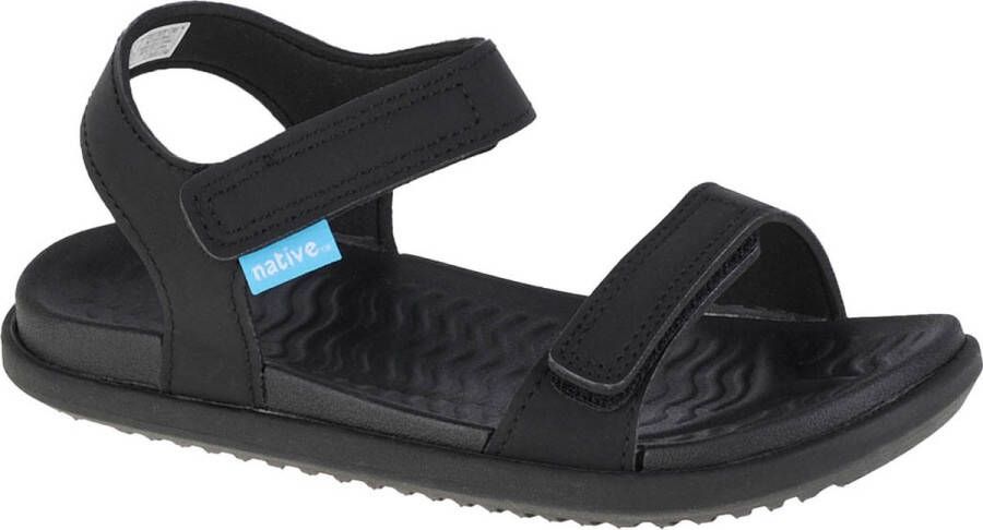 Native Charley Sugarlite Youth Sandal 65111100 1001 voor een jongen Zwart Sandalen