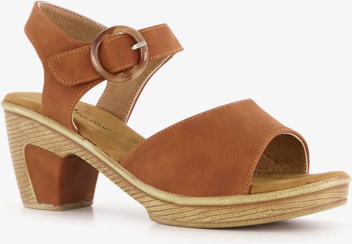 Natuform dames sandalen met hak cognac