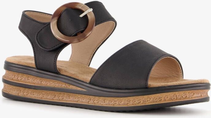 Natuform dames sandalen zwart bruin