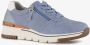 Natuform dames sneakers met kurkdetail blauw Uitneembare zool - Thumbnail 1