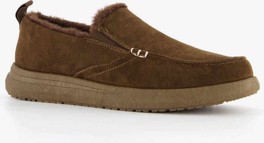 Natuform gevoerde heren pantoffels bruin Sloffen Uitneembare zool - Foto 1