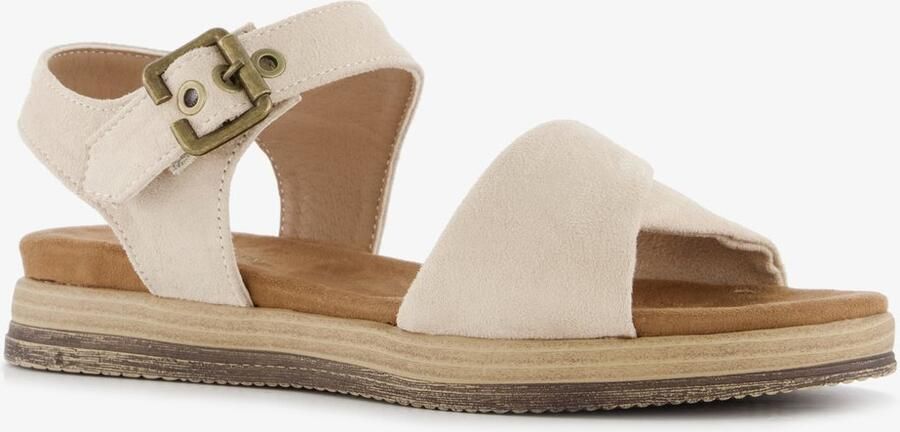 Natuform dames sandalen beige Uitneembare zool