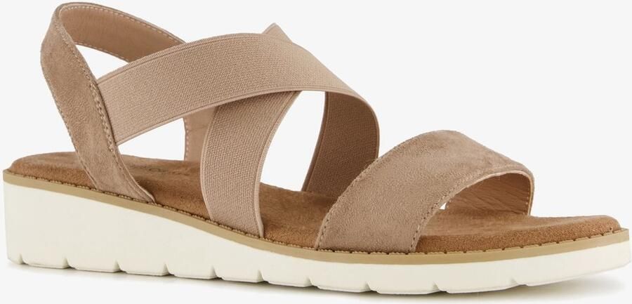 Natuform dames sandalen beige Uitneembare zool