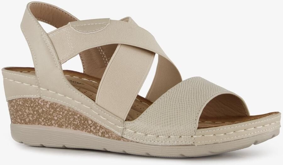 Natuform dames sandalen met sleehak beige